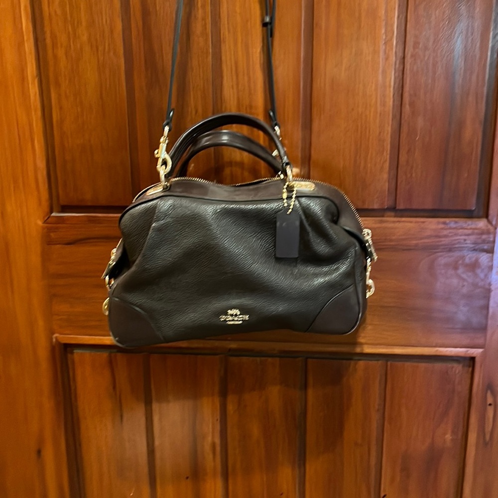 Dark wine coach cross body